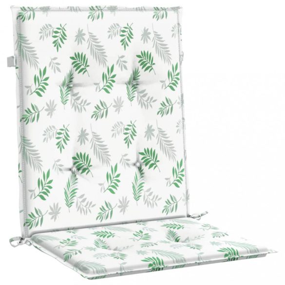 2 db levélmintás szövet alacsony háttámlájú székpárna