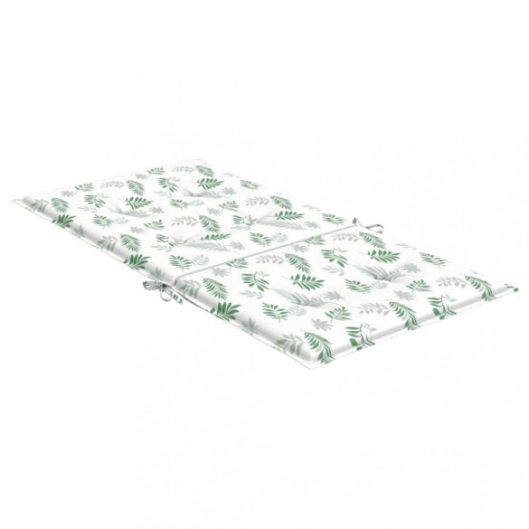 2 db levélmintás szövet alacsony háttámlájú székpárna