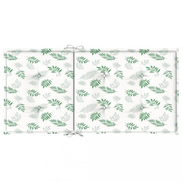 2 db levélmintás szövet alacsony háttámlájú székpárna