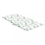 4 db levélmintás szövet alacsony háttámlájú székpárna