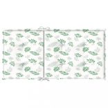 4 db levélmintás szövet alacsony háttámlájú székpárna