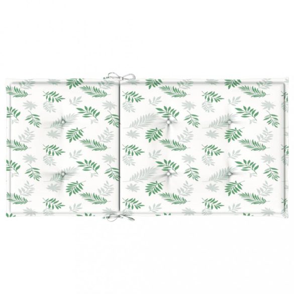 4 db levélmintás szövet alacsony háttámlájú székpárna