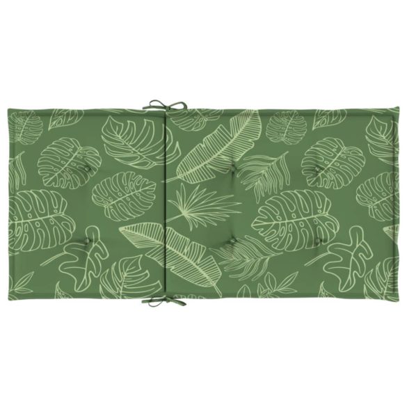 2 db levélmintás szövet alacsony háttámlájú székpárna