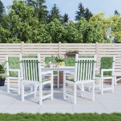   6 db levélmintás szövet alacsony háttámlájú székpárna