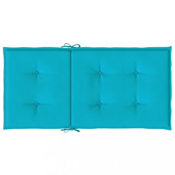 2 db türkizkék szövet alacsony háttámlájú székpárna