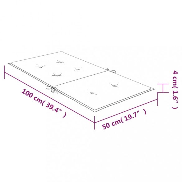 2 db türkizkék szövet alacsony háttámlájú székpárna