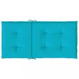 4 db türkizkék szövet alacsony háttámlájú székpárna