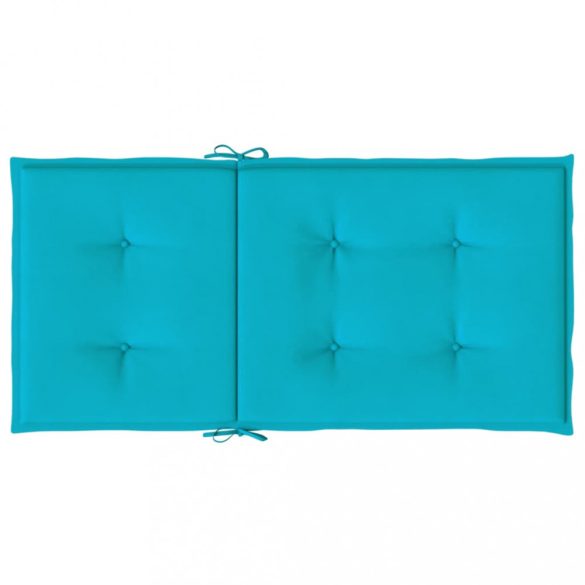 4 db türkizkék szövet alacsony háttámlájú székpárna