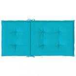 6 db türkizkék szövet alacsony háttámlájú székpárna