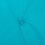 6 db türkizkék szövet alacsony háttámlájú székpárna