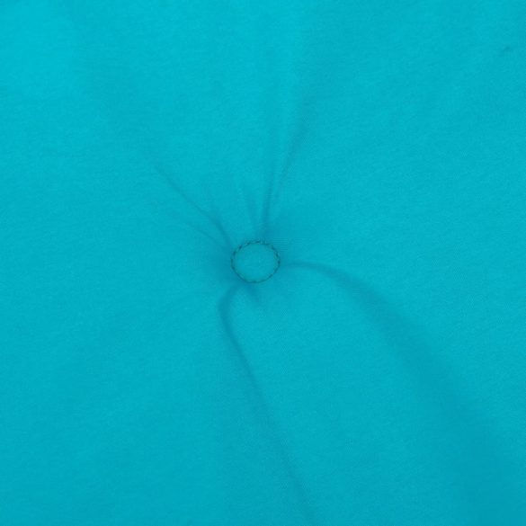 6 db türkizkék szövet alacsony háttámlájú székpárna