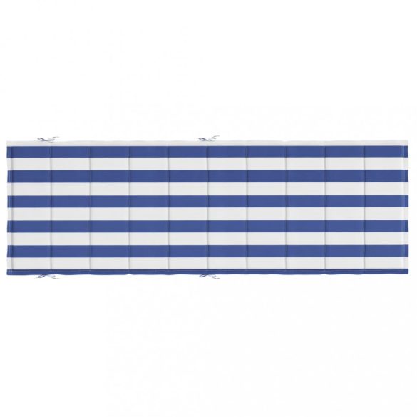 kék és fehér csíkos oxford-szövet napozóágypárna