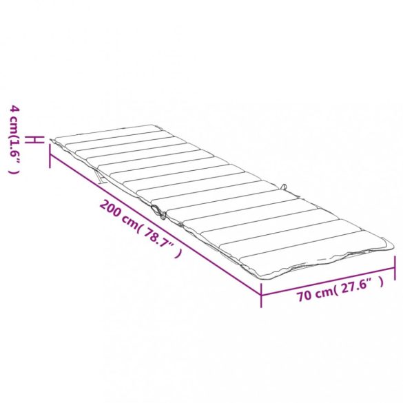 levélmintás oxford-szövet napozóágypárna