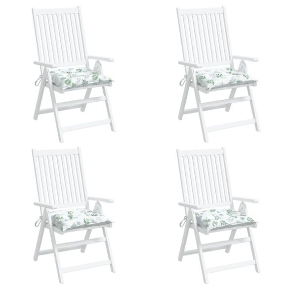 4 db levélmintás szövet székpárna 40x40x7 cm