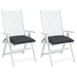 2 db antracitszürke oxford szövet székpárna 50 x 50 x 7 cm