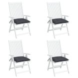 4 db antracit oxford szövet székpárna 50 x 50 x 7 cm