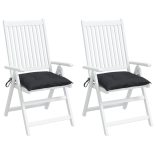 2 db fekete oxford szövet raklappárna 50 x 50 x 7 cm