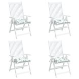 4 db levélmintás oxford szövet székpárna 50 x 50 x 7 cm