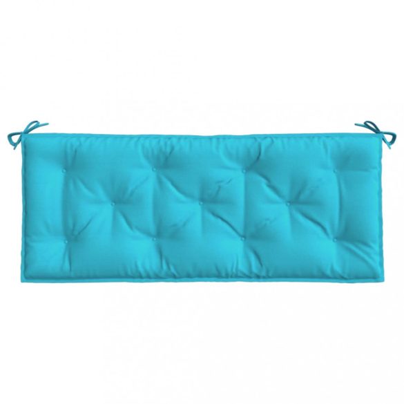 türkizkék szövet kerti padpárna 120 x 50 x 7 cm