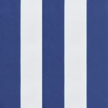kék és fehér csíkos szövet kerti padpárna 150 x 50 x 7 cm