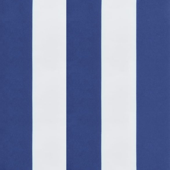 kék és fehér csíkos szövet kerti padpárna 150 x 50 x 7 cm