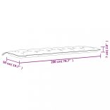 többszínű szövet kerti padpárna 200 x 50 x 7 cm