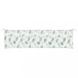 levélmintás szövet kerti padpárna 200 x 50 x 7 cm