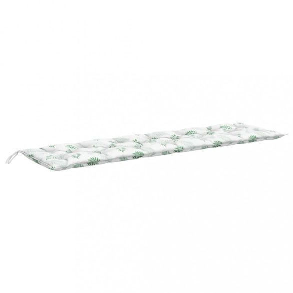 levélmintás szövet kerti padpárna 200 x 50 x 7 cm