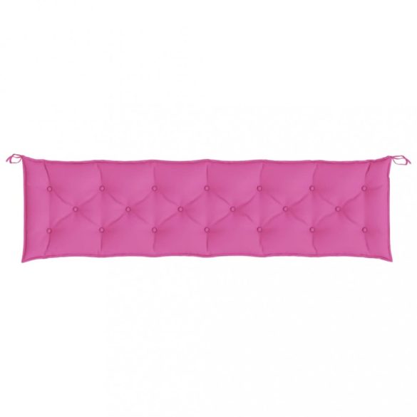rózsaszín szövet kerti padpárna 200 x 50 x 7 cm