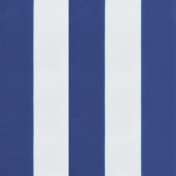 2 db kék és fehér csíkos szövet kerti padpárna 100 x 50 x 7 cm