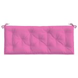 2 db rózsaszín szövet kerti padpárna 120 x 50 x 7 cm