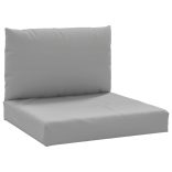 2 db szürke szövet raklapkanapé-párna