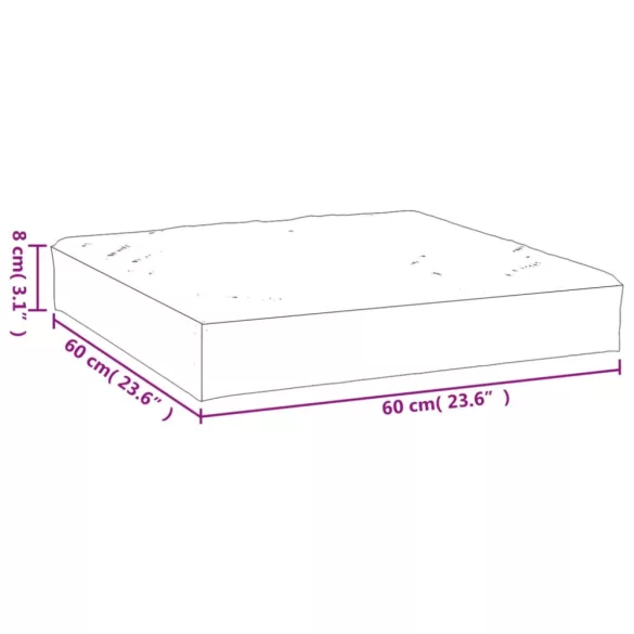világoskék oxford szövet raklappárna 60x60x9,5 cm