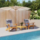 2 db szürke kockás oxford-szövet Adirondack-székpárna