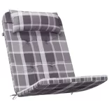 2 db szürke kockás oxford-szövet Adirondack-székpárna