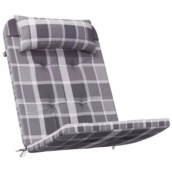 2 db szürke kockás oxford-szövet Adirondack-székpárna