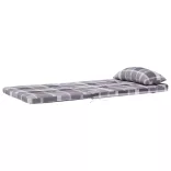 2 db szürke kockás oxford-szövet Adirondack-székpárna