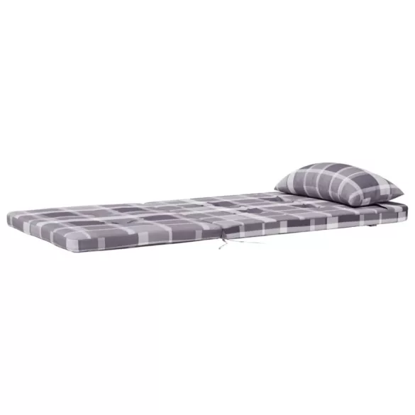2 db szürke kockás oxford-szövet Adirondack-székpárna