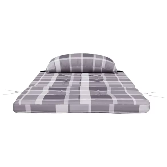 2 db szürke kockás oxford-szövet Adirondack-székpárna