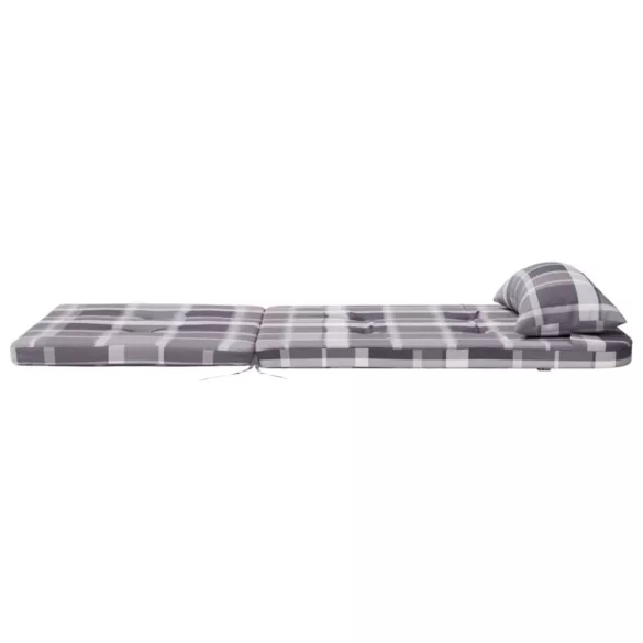 2 db szürke kockás oxford-szövet Adirondack-székpárna