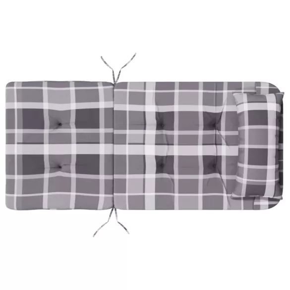 2 db szürke kockás oxford-szövet Adirondack-székpárna
