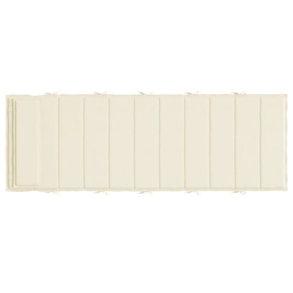 krémszínű oxford-szövet napozóágy párna 180x60x4 cm