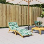 levélmintás oxford-szövet napozóágypárna 180x60x4 cm