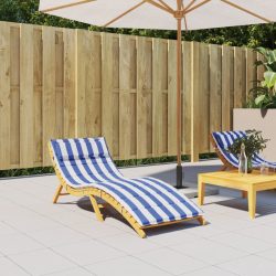   kék/fehér csíkos oxford-szövet napozóágypárna 180x60x4 cm