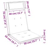 2 db antracitszürke oxford-szövet magas háttámlájú székpárna