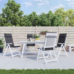   4 db antracitszürke oxford szövet magas háttámlájú székpárna