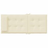 4 db krémszínű oxford-szövet magas háttámlájú székpárna