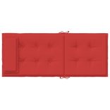 6 db piros oxford-szövet magas háttámlájú székpárna