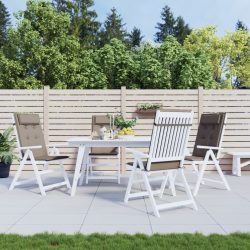   4 db tópszínű oxford-szövet magas háttámlájú székpárna