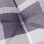 4 db szürke kockás oxford szövet magas háttámlájú székpárna